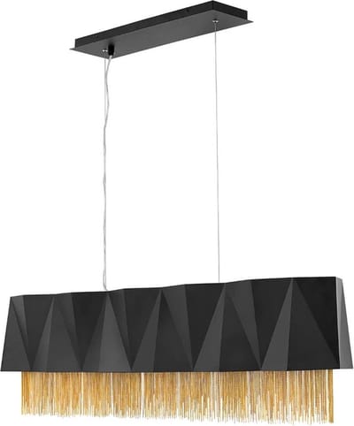 Hinkley/ Fredrick Ramond LED Hanglamp Zuma | 6X E27 Max 60W | Dimbaar | Satin Black/ Gold