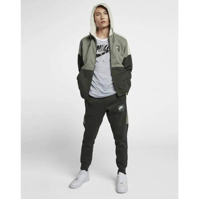 Nike Air Trainingspak met rits voor heren Olijfgroen