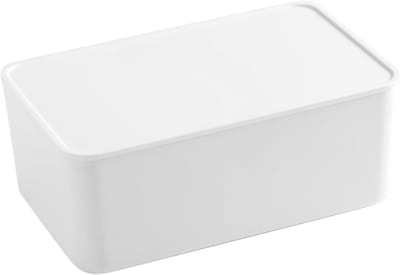 Vochtige Doekjes Dispenser - Opbergdoos Doekjes - Hygiënisch Opbergen - Verdamping Minimaliseren - 19x12x7.5 cm - Wit