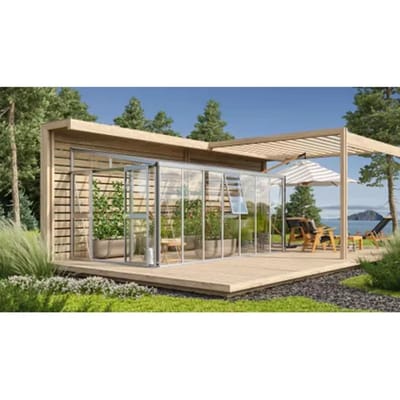 Vitavia Tuinkas Athena 11900 - Veiligheidsglas 3mm En Polycarbonaat 10mm - Aluminium - 266x460x239cm