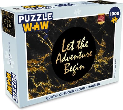 Puzzel Quote - Outdoor - Goud - Marmer print - Legpuzzel - Puzzel 1000 stukjes volwassenen