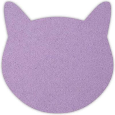 Poes vilt onderzetters - Lila - 6 stuks - ø 10 cm - Tafeldecoratie - Glas onderzetter - Cadeau - Woondecoratie - Woonkamer - Tafelbescherming - Onderzetters Voor Glazen - Keukenbenodigdheden - Woonaccessoires - Tafelaccessoires