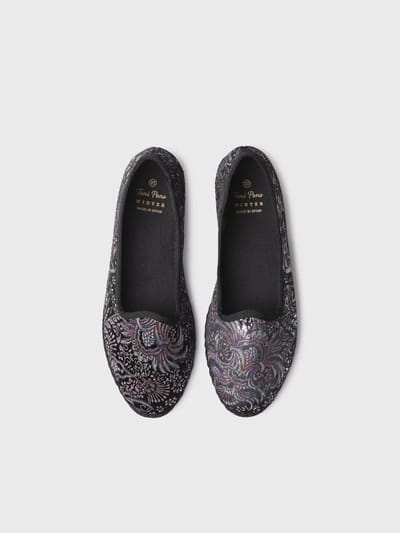 Dames ballerina's van fluweeljacquard | CATIA