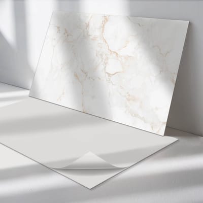 Wallfluent Vinyl Wandpaneel - Elegant marmerpatroon Zelfklevende Wandbekleding - 100 cm x 50 cm - Wit Vinyl Wandpaneel - 1 stuk - Rechthoekig Wandbekleding Vinyl - Texturen Wandpaneel - Wandpaneel PVC - Wandpaneel Keuken en Badkamer