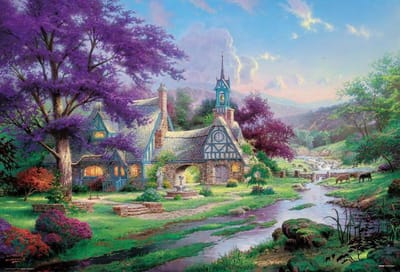 Legpuzzel - Puzzel 1000 stukjes - Ontspanning thuis - Gedetailleerd Thomas Kinkade schilderij - 49x72cm - Meerdere kleuren