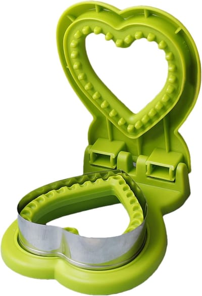 Sandwich Snijder - Brood Vormer - Kinderlunch Maken - Hart Vorm - 14x12cm