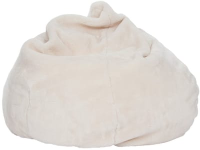 Sit On It Zitzak - Kunstbont - Beige - Multifunctioneel en Lichtgewicht - Comfortabel en Duurzaam