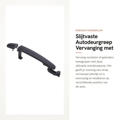 Dailygoods- Autodeurgreep Slijtvaste Vervanging - C2/C3 I/C3 Pluriel - Eenvoudige Installatie - Verbeterde Esthetiek - Strak Uiterlijk - Deurklink