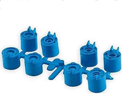 Sproeiers Set - Turbine Mondstukken - Gazon Beregening - Acu-Cover Systeem - 8 tot 13 Meter - Blauw