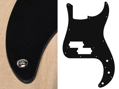 Boston PB-115-BM pickguard, Puncher bass, standard, 1 ply, black matt