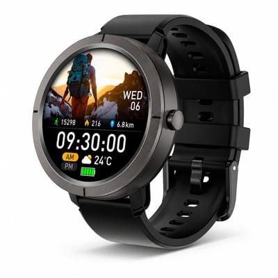 Evy24 Smartwatch EV1 GPS 42mm - GPS Smartwatch Dames & Heren - AMOLED Sporthorloge - Bluetooth Bellen - 5ATM Waterdicht - GPS Horloge - Hartslagmeter - 170+ Sportmodi - iPhone & Android - Gunmetal