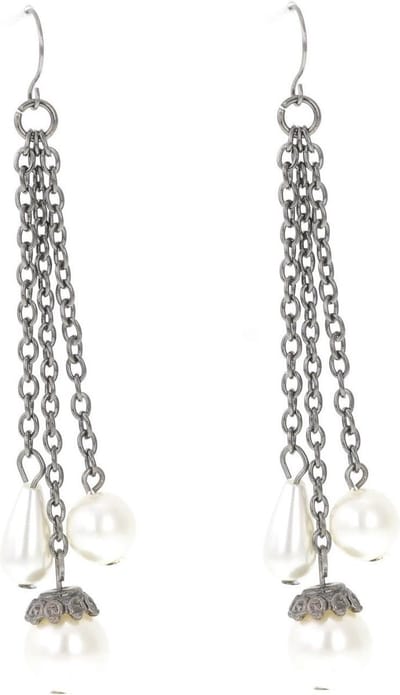 Behave Oorbellen hangers parel 9 cm