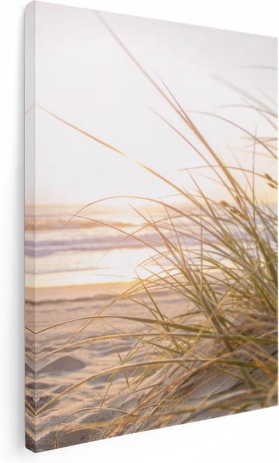 Artaza Canvas Schilderij Zeezicht - 30x40 cm - Klein - Wanddecoratie Strand - Muurdecoratie Zonsondergang - Kamer Accessoires