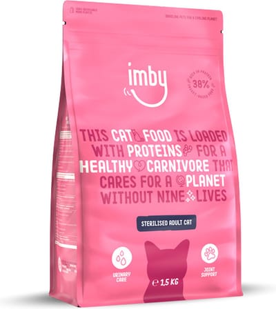 Imby Kattenvoer droogvoer met insecten - 100% natuurlijke kattenbrokken - insecteneiwit - hypoallergeen - kattenvoeding - kattenkorrels droogvoer kat - 6kg