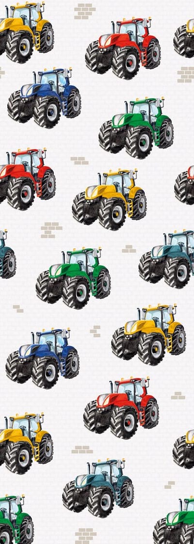 TRACTOR BEHANGPANEEL | Kinderkamer - 100 x 280 cm - Kidswalls Kate & Andy