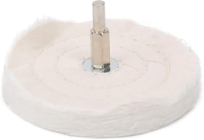 Polijstschijf - Metaal polijsten - Sieraden afwerken - Katoenen spiegeloppervlak - 100mm - Wit