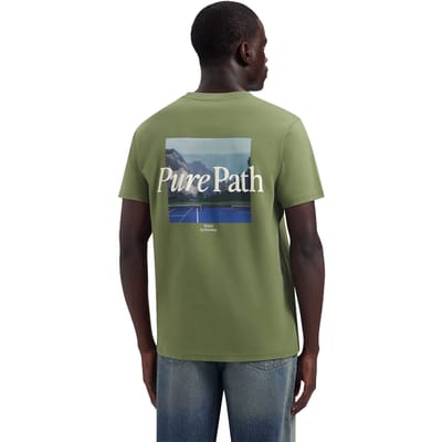 Pure Path T-shirt Landscape T Shirt 26030104 Leaf Green Mannen Maat - S
