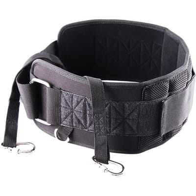 Ceinture de lestage pour tractions et dips Entraînement de la force Support lombaire confortable en néoprène Couche épaisse Musculation Sport Sécurité Squat waist (80-110cm) noir