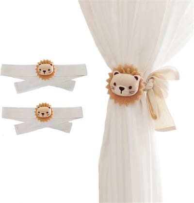 2 Stuks Schattige Dier Vorm Gordijn Tiebacks - Decoratieve Gordijnophangers voor Kinderkamer