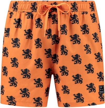 Son of a Beach - Oranje Leeuw Heren Zwembroek - maat S - Oranje