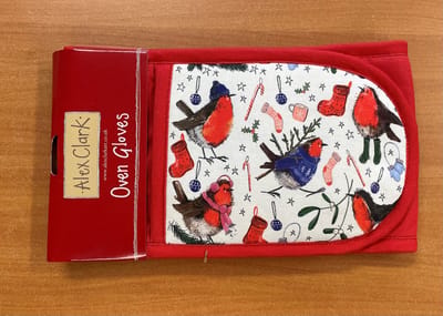 Alex Clark Pannenlap Christmas Festive Robins ~ Roodborstjes winter/kerst