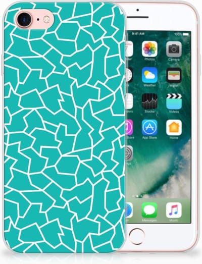 iPhone SE 2022 | SE 2020 | 8 | 7 Hoesje maken Cracks Blue