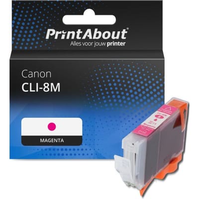PrintAbout huismerk Inktcartridge CLI-8M Magenta Geschikt voor Canon