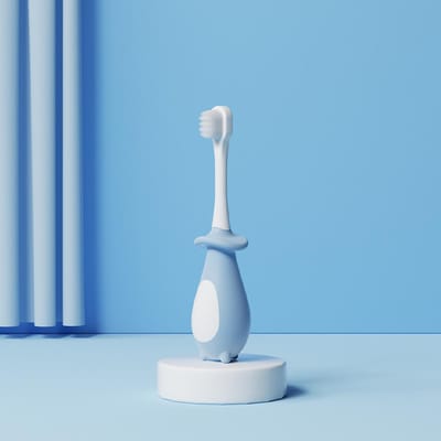 Brosses à dents pour bébés et enfants, brosse ultra douce, brosse à dents de haute qualité, brosse à dents 360°, fil dentaire, hygiène bucco-dentaire pour garçons et filles bleu