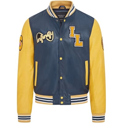 Heren honkbal leren Letterman bomberjack - Ashwood