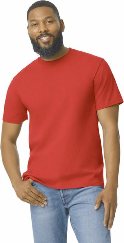 Gildan Heren-T-shirt Softstyle Midweight GI65000 - Red - S