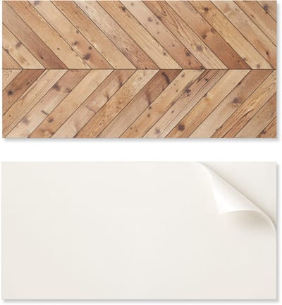 Bedrukt vinylpaneel, klaar voor installatie, 100x50 cm, diagonaal patroon.