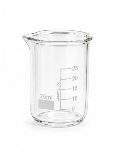 Bekerglas 25 ml Laag model hittebestendig borosilikaatglas