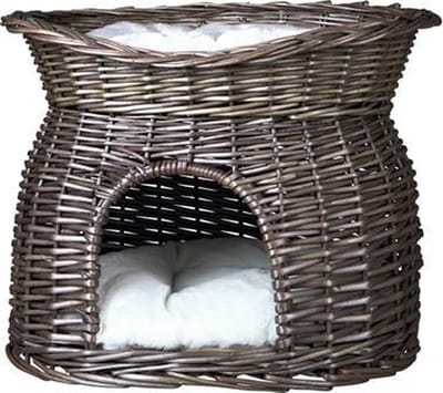 Kattenmand Trixie - Wilg Grijs - 2 Ligplaatsen, Uitneembare Kussens, 54x43x37 cm