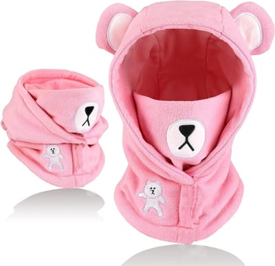 Thermische Fleece Balaclava met Dierenprint voor Kinderen - Multifunctionele Winddichte Ski Masker, Warme Hoed en Nekwarmer voor Jongens en Meisjes