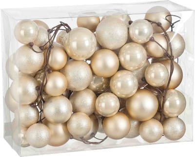 Mica Decorations Kerstslinger Garland - 180x15x15 cm - Gerecycled Polystyreen - Creme