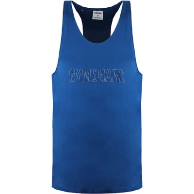 Gymshark Outline Logo Heren Teal Tank Top