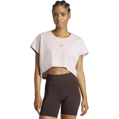 Adidas Performance Primelift Korte Boxy 3-Stripes Workouttanktop - Dames - Paars