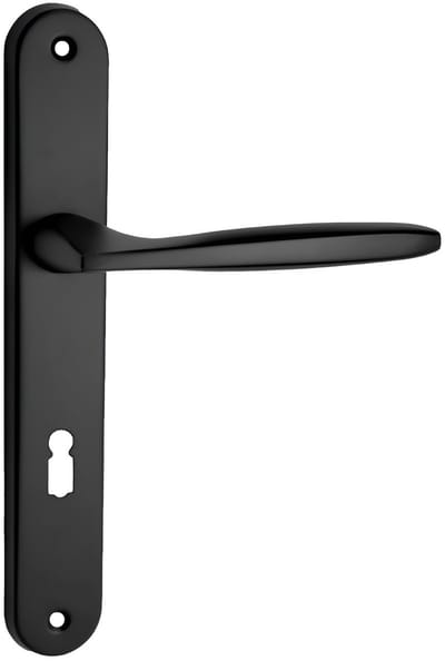Domino® Deurkrukgarnituur MIA - Zwart - BB- gladde sleutel met Rozette - Deurbeslag van aluminium - Deurklink voor kamerdeur, kantoordeur, kelderdeur en binnendeur