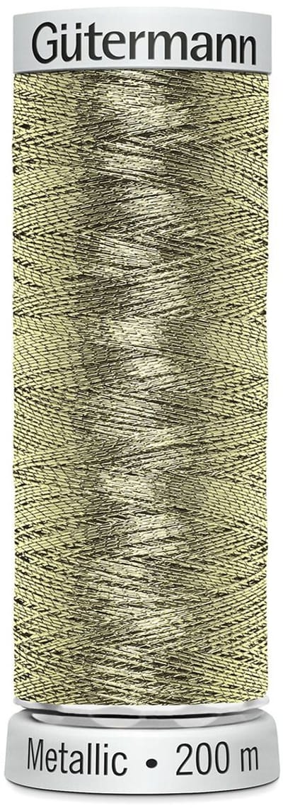Gütermann Sulky Metallic borduurgaren, 200m, Kleur 7003 Licht zilver/goud