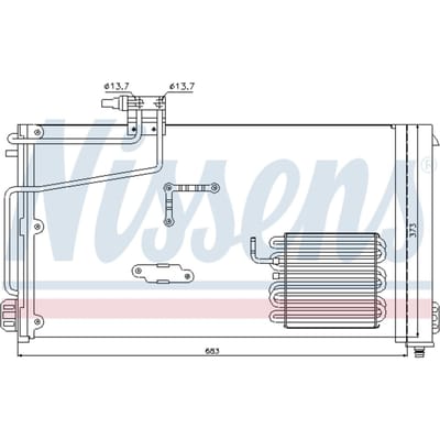 Condensator, airconditioning NISSENS 94545