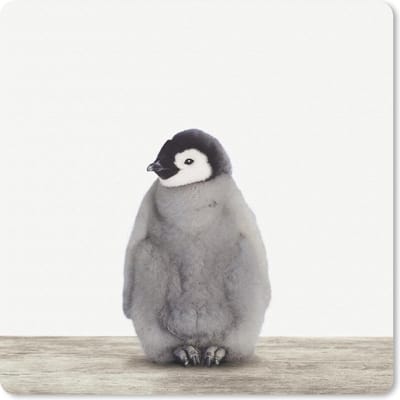 Muismat 20x20 cm - Mousepad Pinguïn - Dieren - Baby - Muismatten