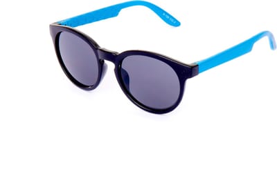 Joboly Kids Zonnebril Kinder Zonnebrillen - BlauwZwart Frame - Grijze Lenskleur - Jongens en Meisjes