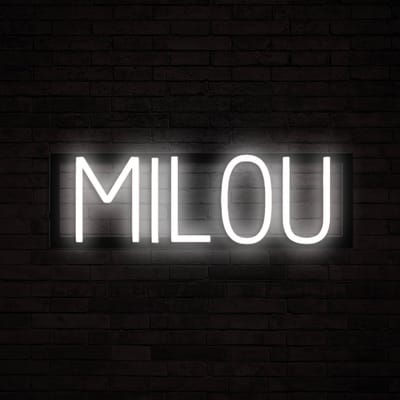 MILOU - Neon LED Lamp Kinderkamer | SpellBrite | 47,47 x 16 cm | 6 Dimstanden & 8 Lichtanimaties | Naamlamp Wandlamp Neon Verlichting