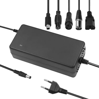 54.6V 2A E-Scooter Oplaadkabel voor 48V 13S Lithium Batterij, 6 Poorten, Geschikt voor Hoverboards en E-Scooters