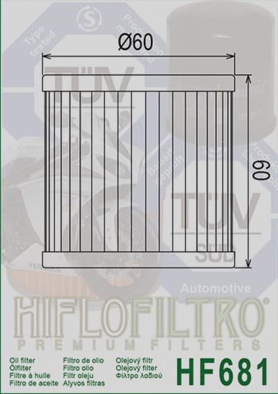 hiflofiltro oliefilter voor hyosung 650 gt motorfiets 2007 tot 2012 nieuw