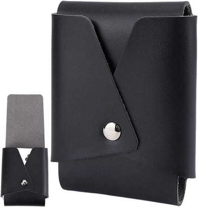 Multifunctionele zwarte PU lederen kaarthoes voor poker, bridge en bordspellen - Reisaccessoire en kaartbeschermer