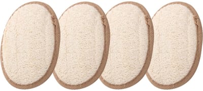 NTHProducts - Natuurlijke loofah spons - Exfoliërende douche luffa - Milieuvriendelijk en biologisch afbreekbaar - 4 stuks - Geschikt voor vrouwen en m...