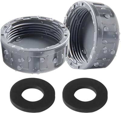 Duurzame PVC Schroefdop 20mm met Rubberafdichtingen voor Binnengewinde Slangenverbindingen, Ideaal voor Tuin en Loodgieterswerk