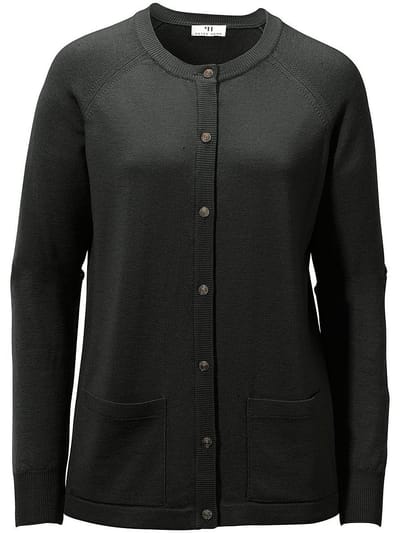 Vest 100% scheerwol model Ida Van Peter Hahn zwart