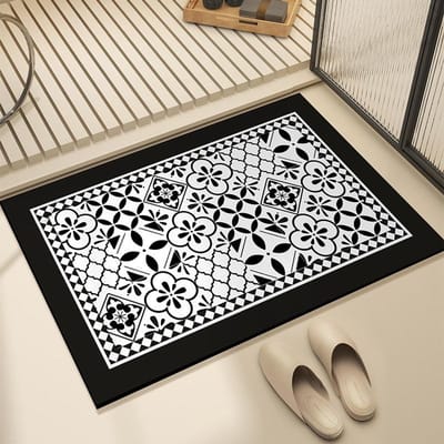 Retro Luxe Badkamer Sneldrogende Mat Douchekamer Vocht absorberende en Vuilbestendige Voetmat Huishoudelijke Slijtvaste Vloermat 50 * 80Cm